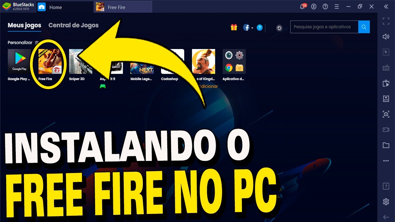 COMO BAIXAR FREE FIRE PARA PC | APRENDA A COMO INSTALAR FREE FIRE PARA PC