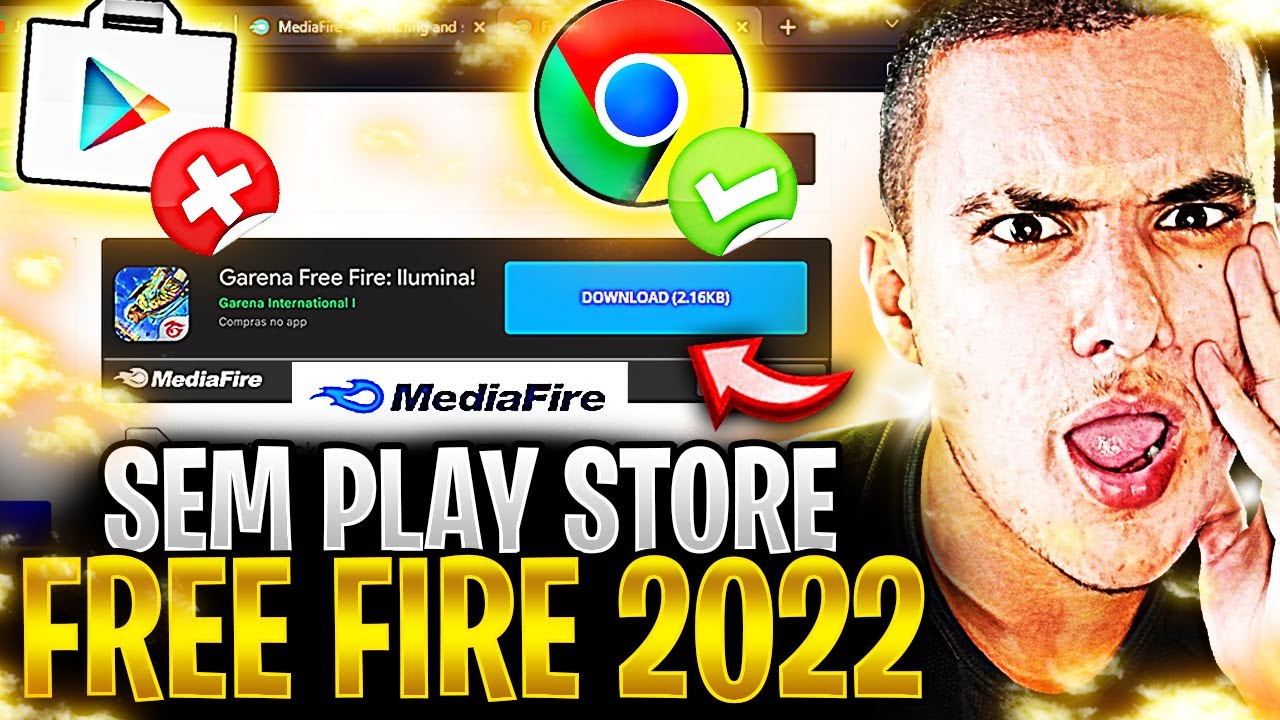 ATUALIZADO 2022!! Como Baixar Free Fire Sem Play Store FÁCIL (Passo a Passo) Jogue Agora...