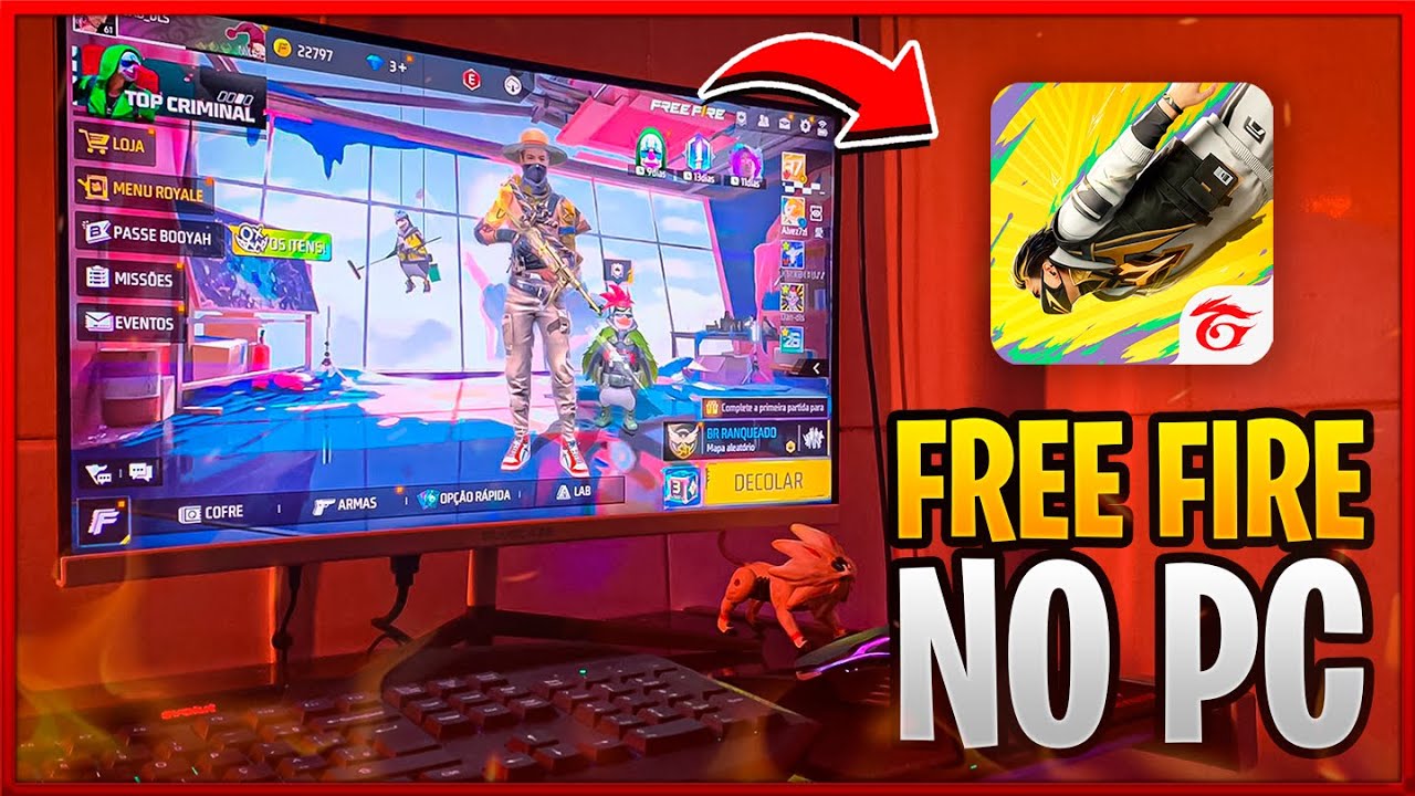 COMO BAIXAR FREE FIRE NO PC/NOTEBOOK! Atualizado 2024 e SEM TRAVAR!