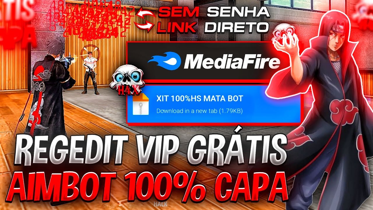 REGEDIT MOBILE 🤪🔥PUXA PRA CABEÇA XIT PARA MOBILE FF ANDROID E IPA IOS 100%HS ATUALIZADA ANTIBAN LINK