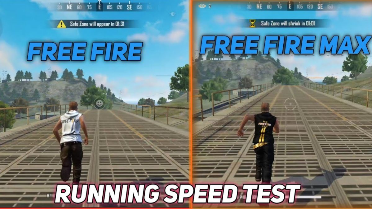 FREE FIRE VS FREE FIRE MAX RUNNING SPEED TEST | #shorts