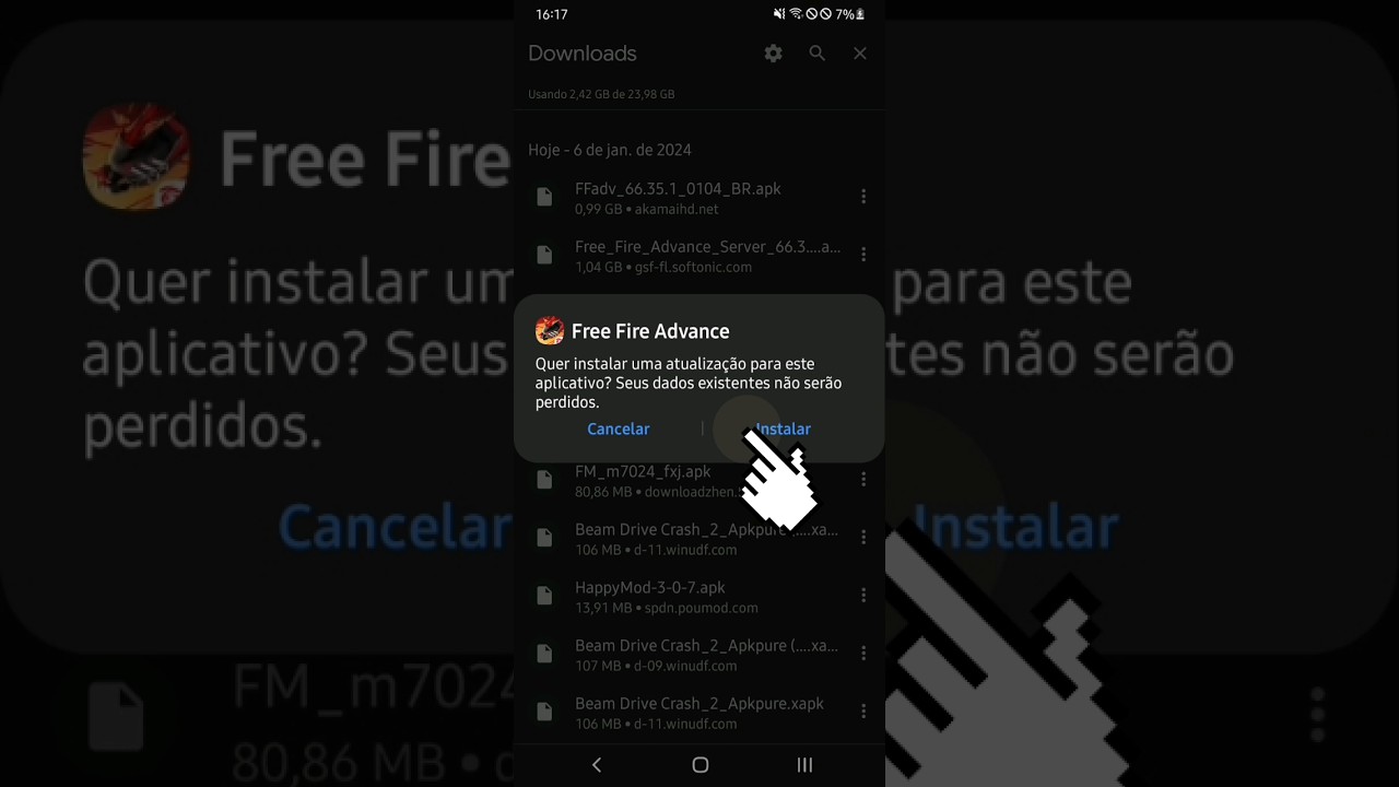 como baixar e entra no servidor avançado do freefire 2024#freefire