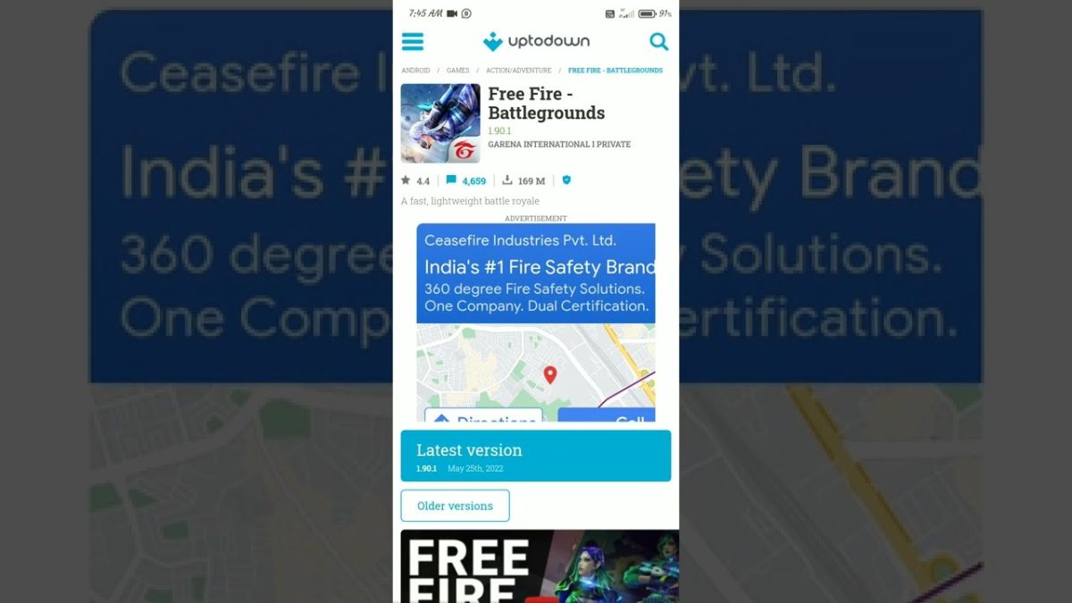 FF download in 300mb 🔥use uptodown and xapk