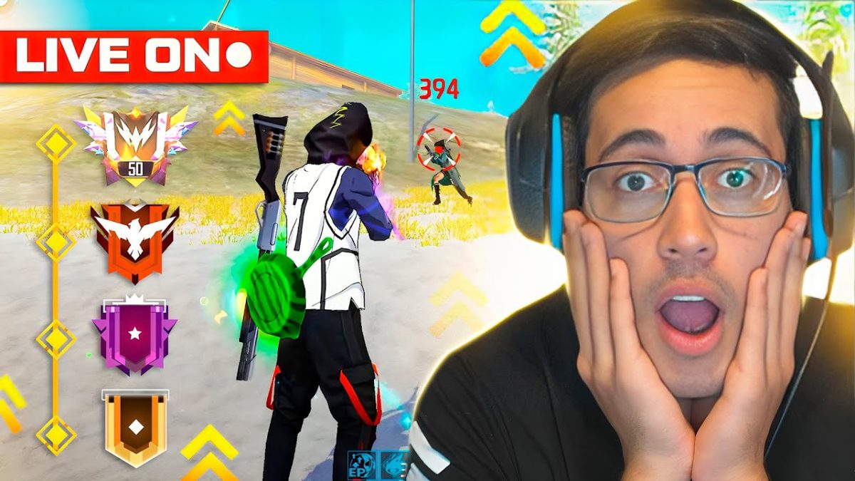 💙 FREE FIRE AO VIVO 🔴 EM BUSCA DO TOP 1 GLOBAL ! DO OURO AO ELITE 🔴 LEVEL UP AO VIVO