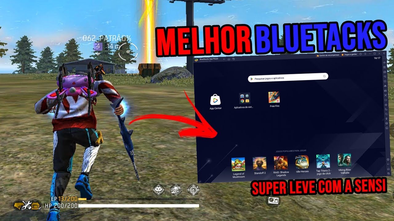 DESCOBRI O MELHOR EMULADOR BLUESTACKS LEVE PARA QUALQUER PC FRACO MELHORES CONFIGURAÇÕES 🔥🚀 FREEFIRE