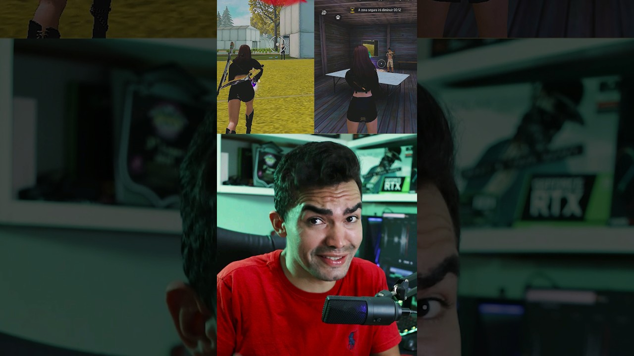 Diferença dos personagens caindo no Free Fire Max e No Free Fire Normal #freefire