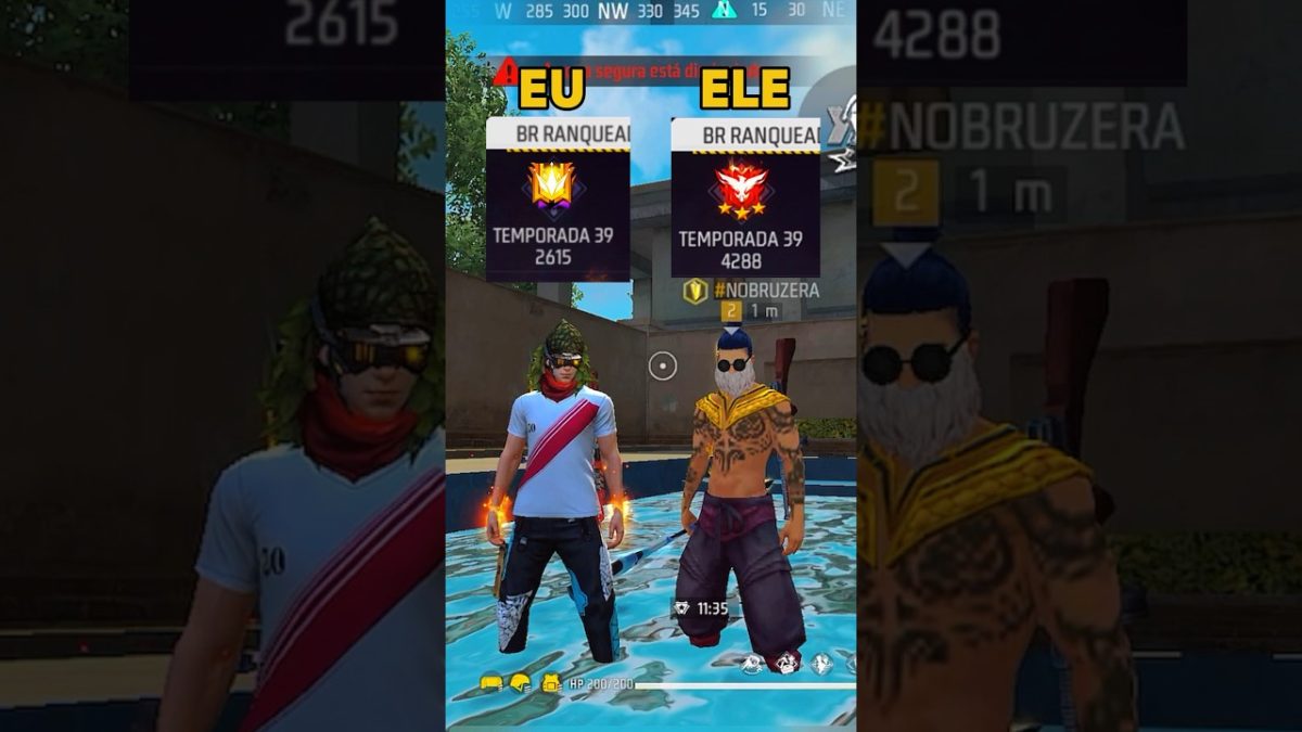 MINHA CONTA vs A DO NOBRU no FREE FIRE #freefire #ff #freefirebrasil #shortsfreefire #nobru