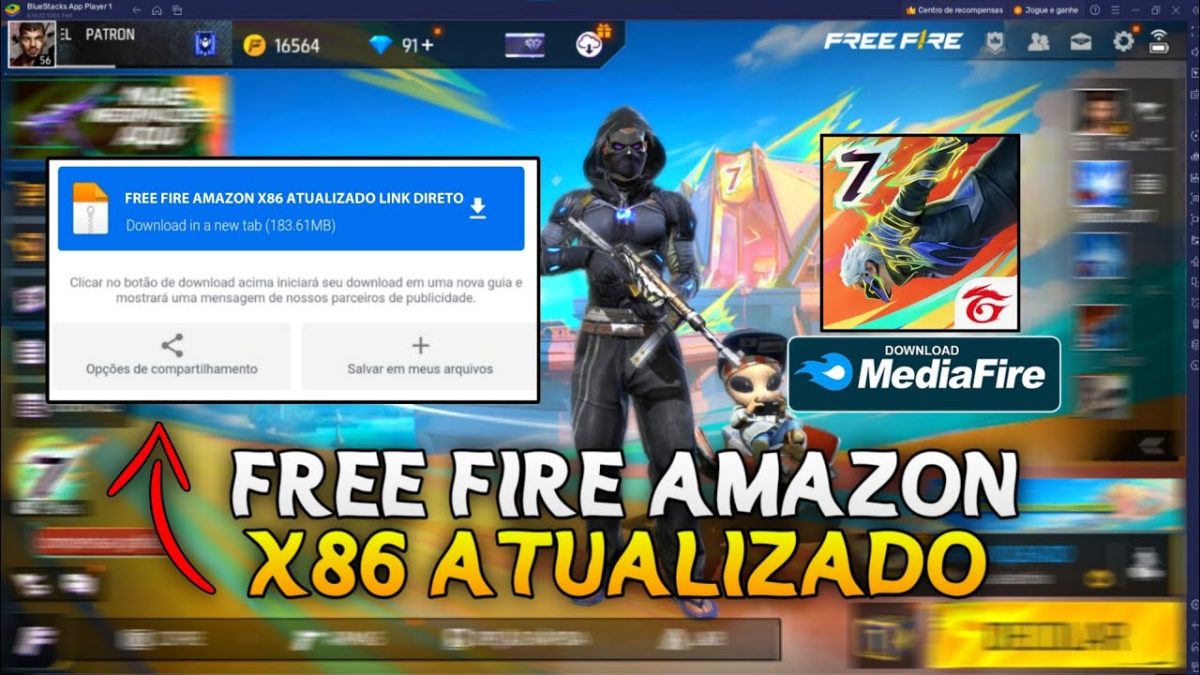 📲 COMO BAIXAR E INSTALAR FREE FIRE AMAZON X86 RÁPIDO E FÁCIL | FREE FIRE AMAZON DOWNLOAD APK