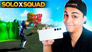 DECEPÇÃO!? JOGUEI FREE FIRE NO SAMSUNG S24 + E ESSE FOI O RESULTADO