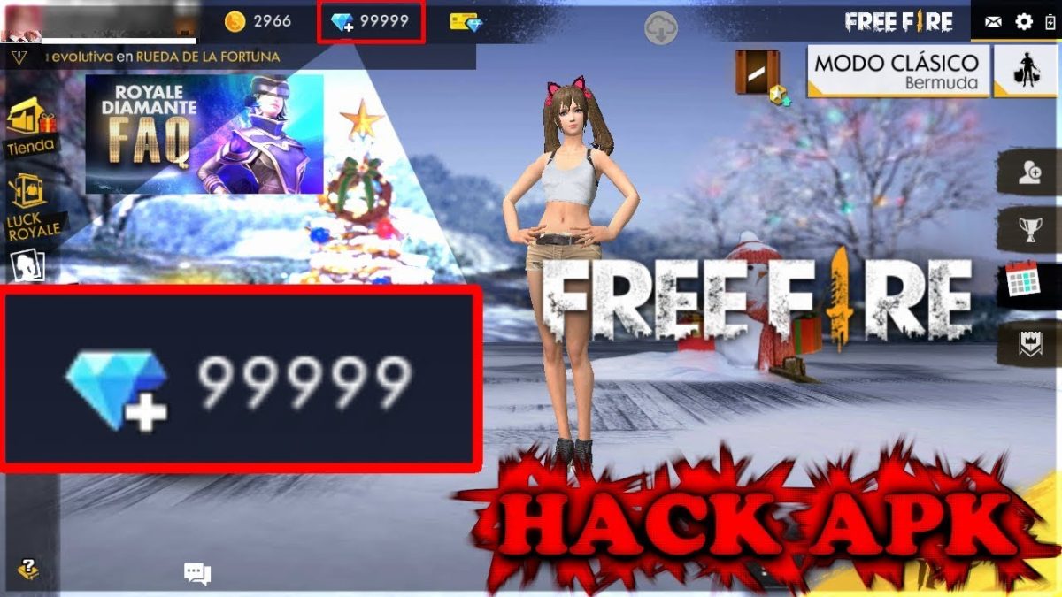Free Fire (1.25.3) Hack (Descargar Apk) | Diamantes infinitos, skins, hacks (2019)