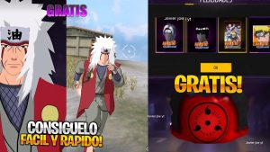 RÁPIDO COMO RECLAMAR ASPECTO JIRAIYA GRATIS RECOMPENSAS SHARINGAN EMOTE NARUTO SHIPPUDEN  FREE FIRE