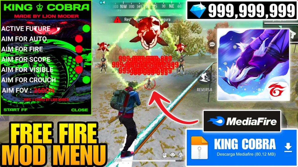 ✅¡Actualización 2025! Mod Menu Para Free Fire KING COBRA *ANTIBAN* Mediafire🤑💎